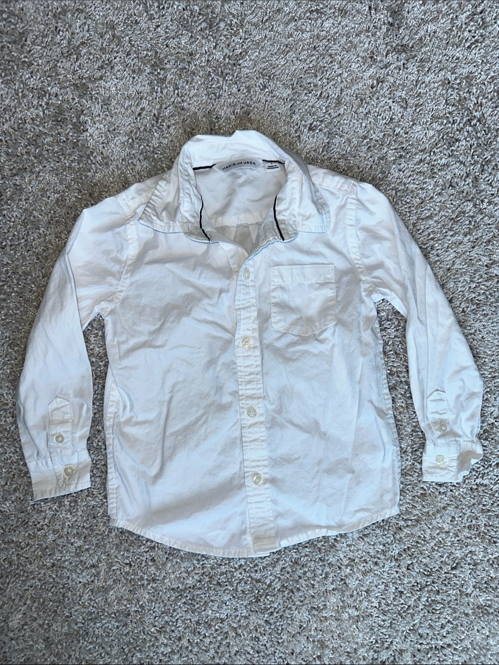 Janie and Jack White Boys' Long-Sleeve Button-Down Shirt